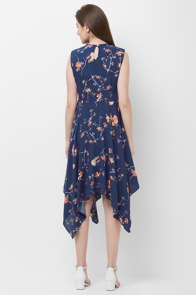 Navy store handkerchief dress