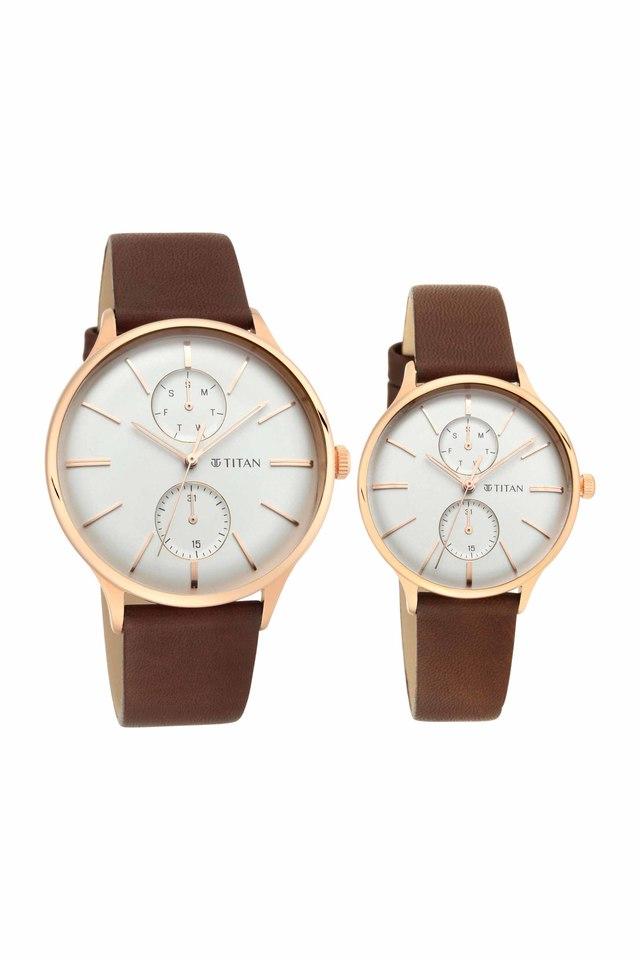 Buy Online Titan Bandhan Quartz Analog with Date Silver Dial Stainless  Steel Strap Watch for Couple - nr17752481bm01p | Titan