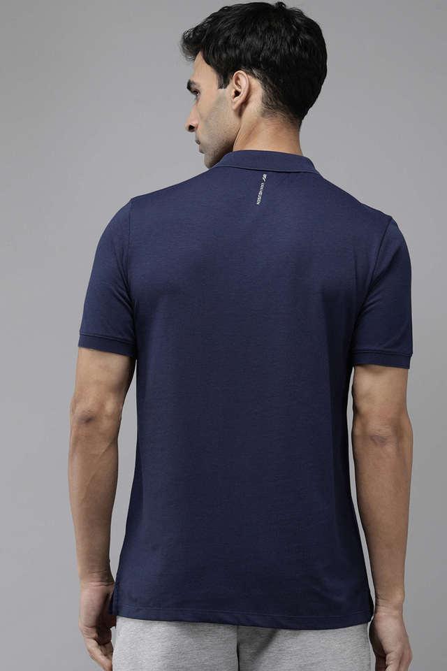 Buy VH FLEX Navy Solid Nylon Regular Fit Men's T-Shirt