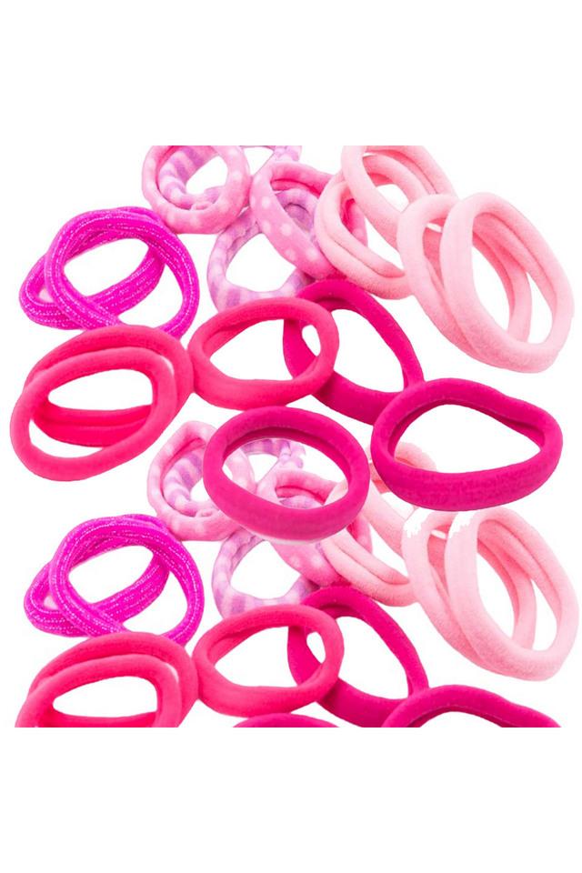 Buy JEWELZ Hair Rubber Bands Pack in Shades of Pink for Girls & Women