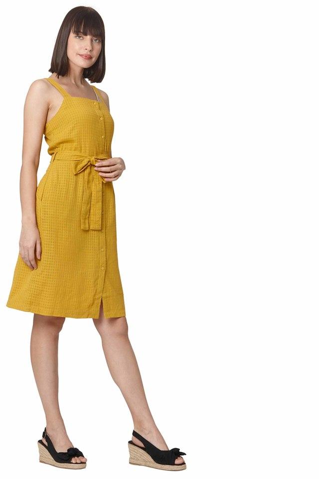 Vero moda mustard clearance dress