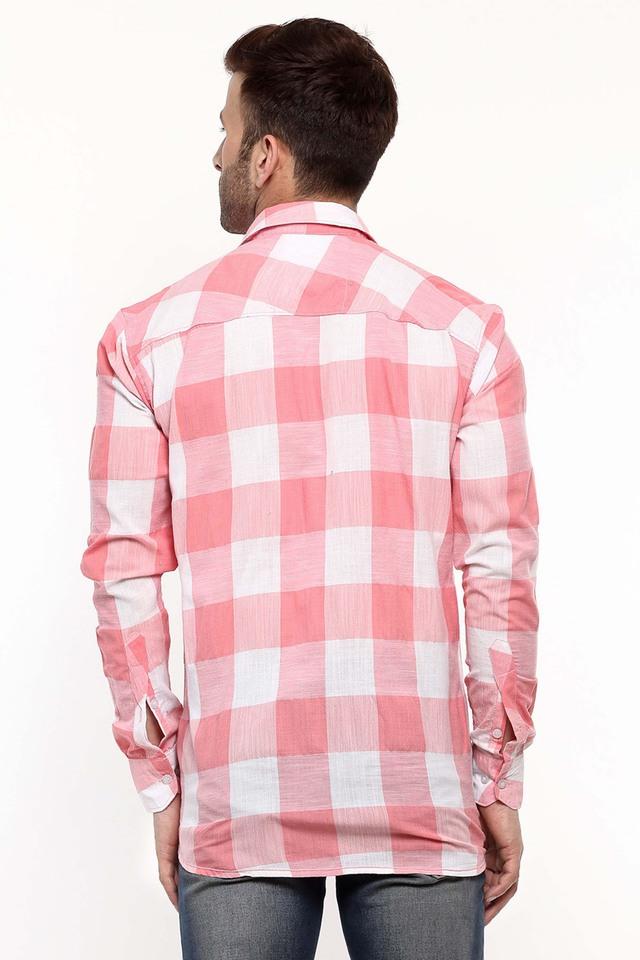 Buy HANGUP Checkered Cotton Blend Slim Fit Mens Casual Shirt Shoppers Stop