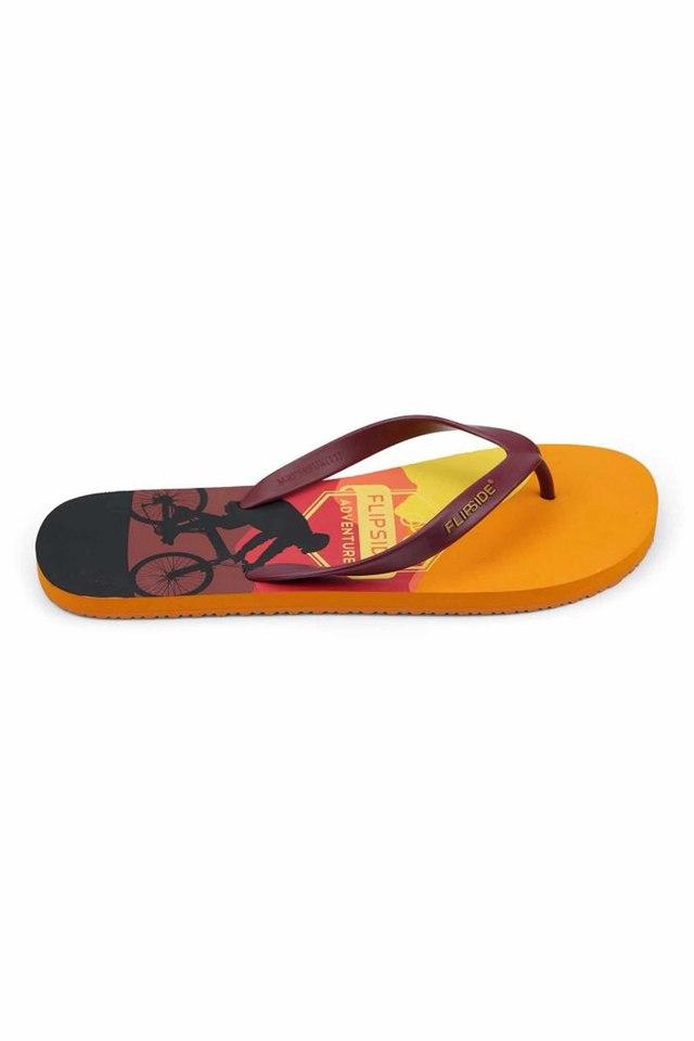 Orange flip cheap flops mens