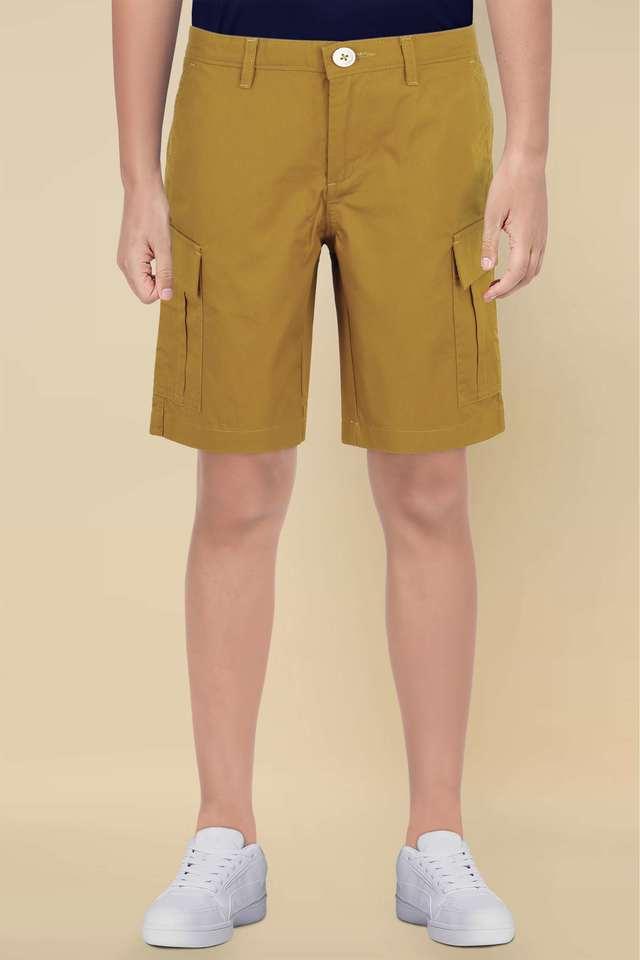 Buy ALLEN SOLLY Khaki Solid Cotton Regular Fit Boys Shorts Shoppers Stop