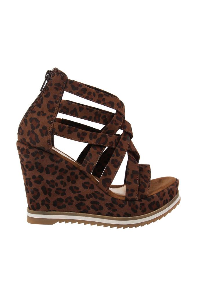 Womens best sale leopard sandals