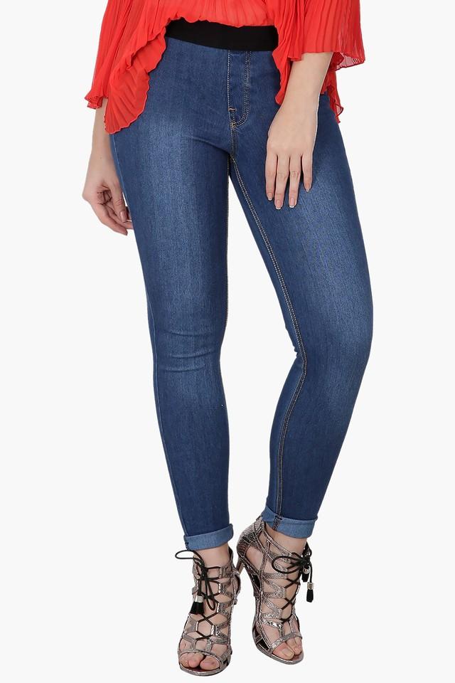 Buy Light Pink Jeans & Jeggings for Women by GO COLORS Online