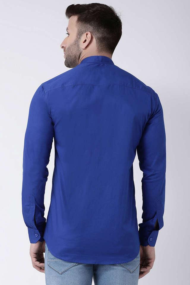 Royal blue casual shirt deals