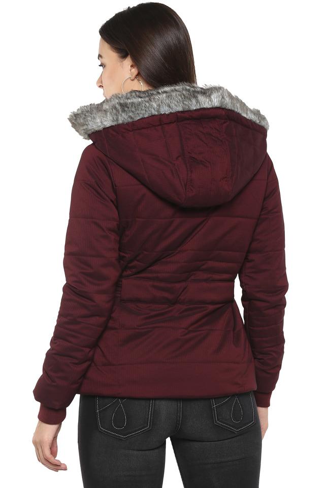 Ladies hot sale maroon jacket