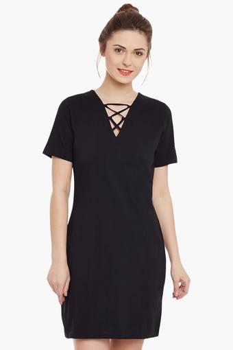 miss chase black bodycon dress