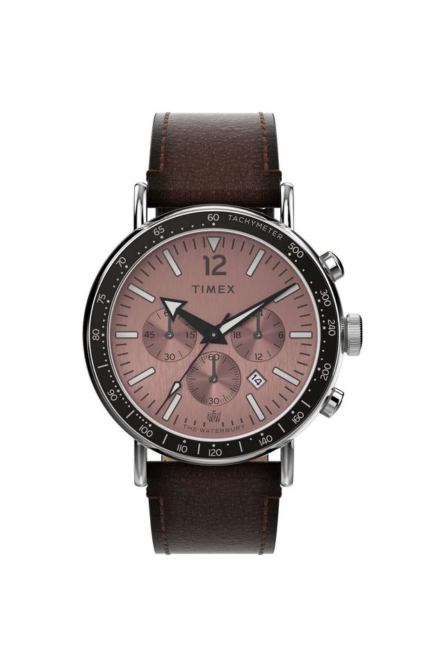 Buy TIMEX Waterbury Traditional Fly back Chrono Blk Case Dial and Strap Shoppers Stop