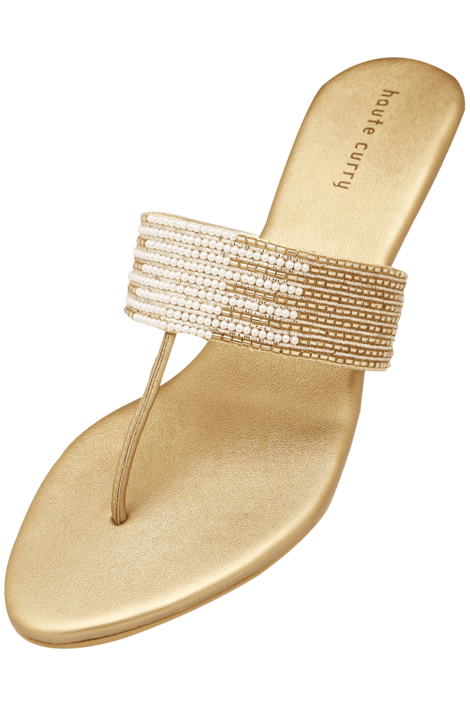 Golden deals colour chappals