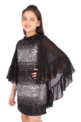 Female Glitter Semi Sheer Mesh Party Dress, Georgette at Rs 629 in