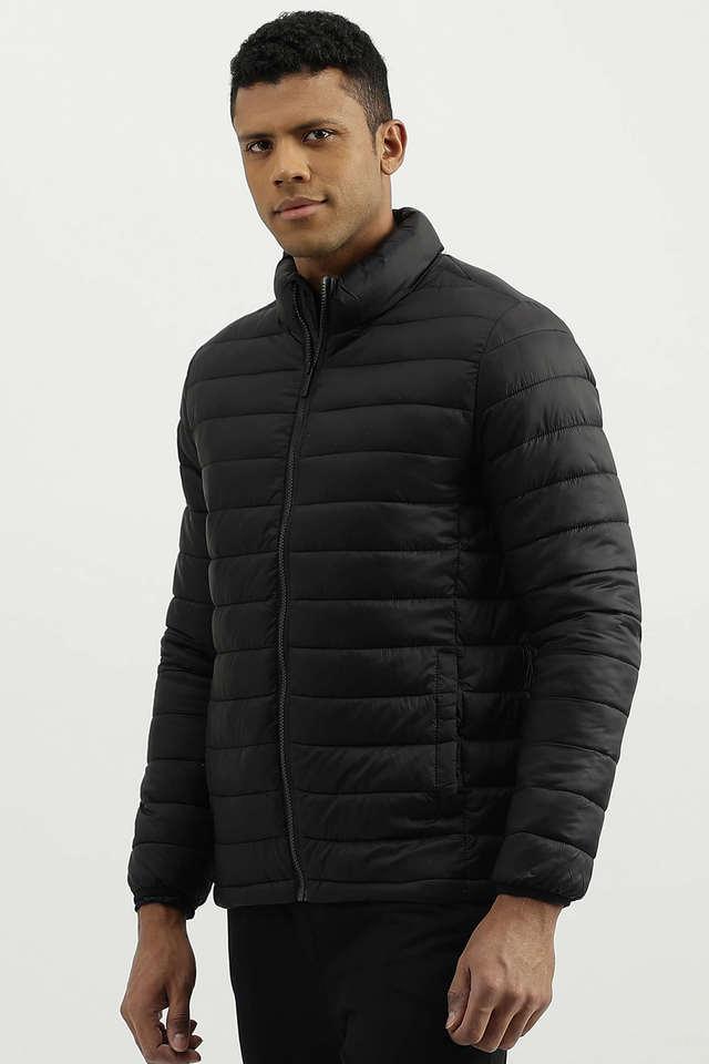 Buy Navy Blue High Neck Padded Jacket for Men Online at SELECTED HOMME |  127059501