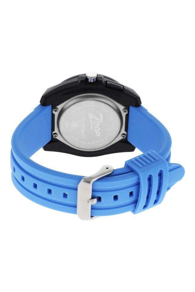 Boys 45 mm Zoop Glow Black Dial Silicone Analogue Watch NP16016PP01