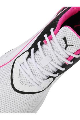 Buy PUMA White Mesh Lace Up Womens Sports Shoes