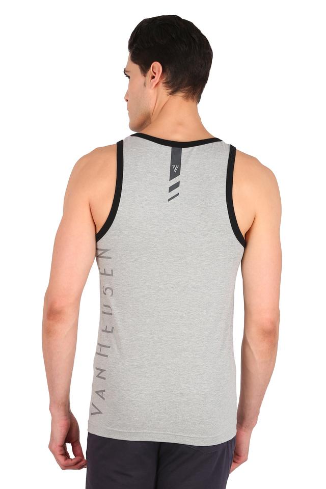 VAN HEUSEN -  Grey Melange Vests - Main