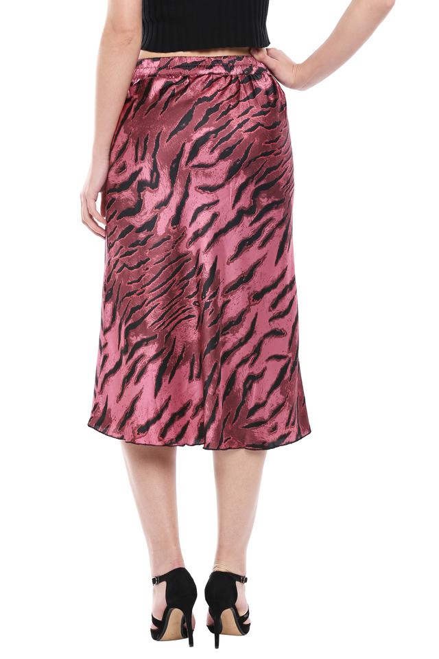 Patterned calf hotsell length skirt