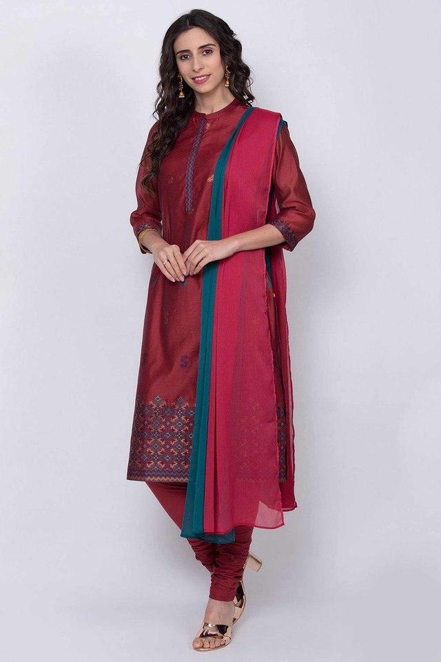 Orange Cotton BIBA Women's Straight Salwar Suit at Rs 799 in Gurgaon