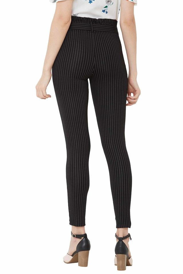 PrettyLittleThing Pinstripe Paperbag Skinny Trousers  ASOS