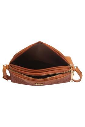 Buy BAGGIT Tan Womens Zip Closure Sling Bag Shoppers Stop