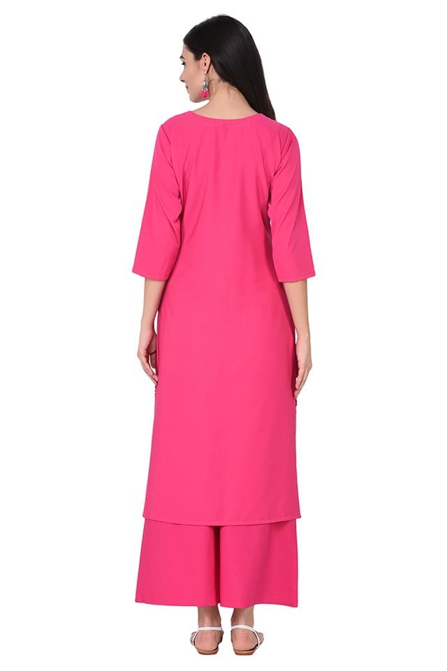 Boat neck kurti outlet with palazzo