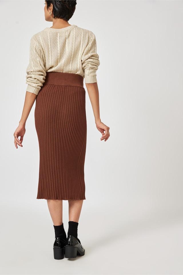 Casual knee shop length knit skirts