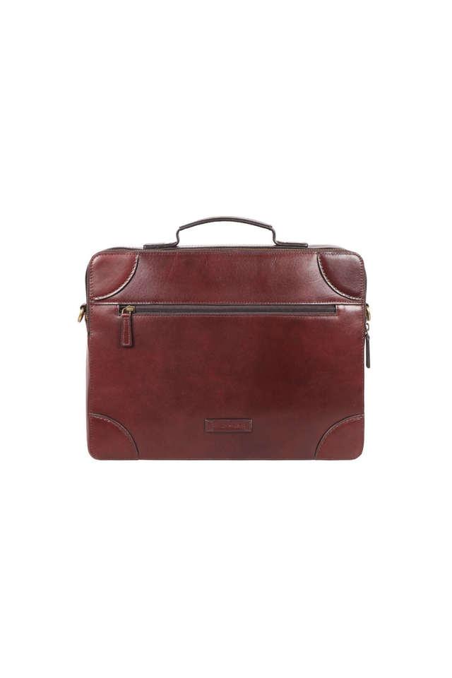 Buy HIDESIGN Brown Protect 03 Leather Men s Messenger Bag Shoppers Stop