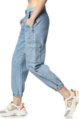 Buy Women's Joggers Washable High Waisted Jeans Type Denim Joggors Style  Western Pant Pockets Girl's Jeans Online in India 