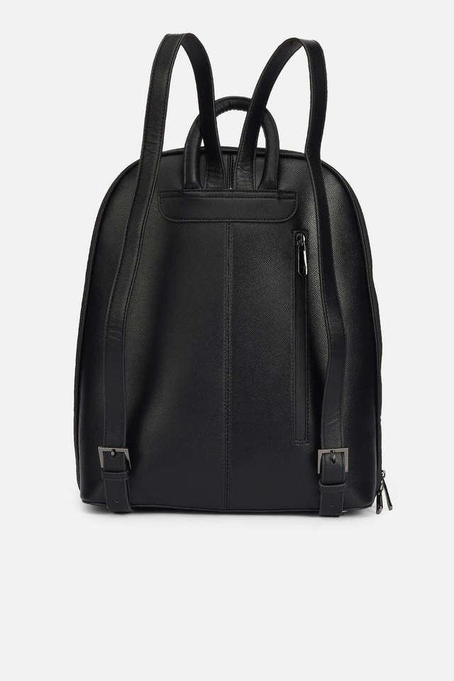 Buy VAN HEUSEN Black Zipper PU Women s Casual Wear Backpack Shoppers Stop
