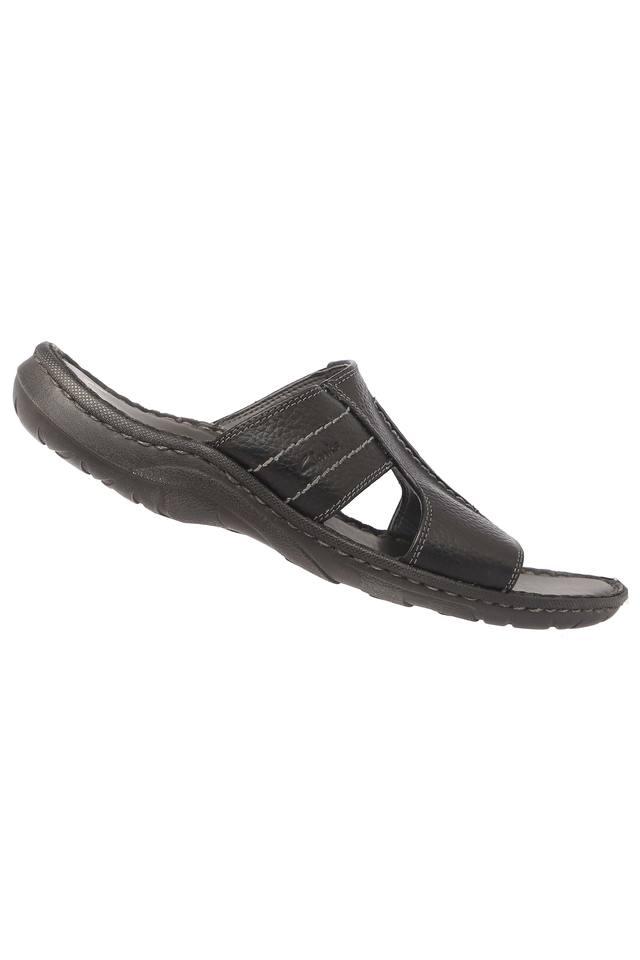 CLARKS -  Black Mix Flip Flops - Main