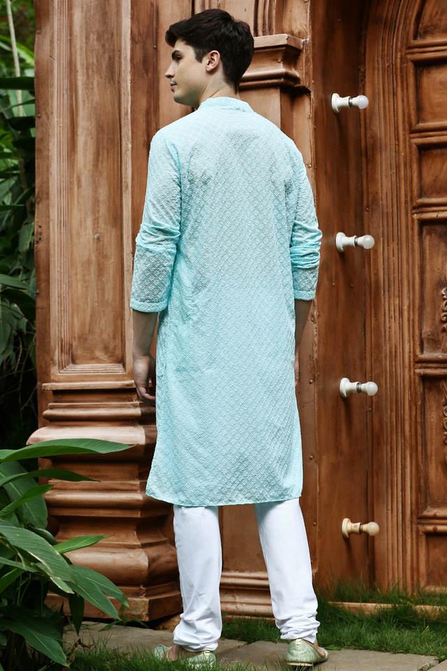 Get Teal Woven Design Kurta Set at ₹ 1919