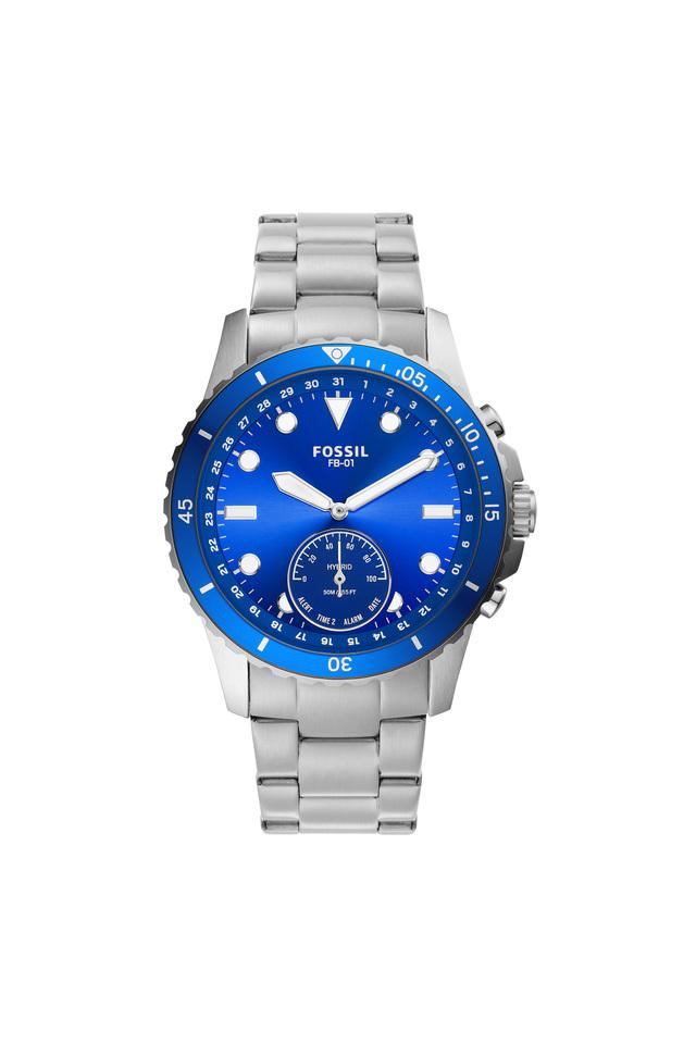 Buy FOSSIL undefined Mens FB 01 Blue Stainless Steel Hybrid Smartwatch FTW1198 Shoppers Stop