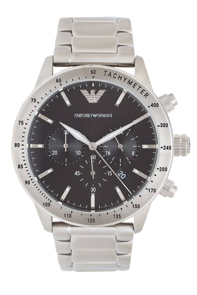 Buy EMPORIO ARMANI Mens Tachymeter Black Dial Metallic Chronograph Watch -  AR11241I | Shoppers Stop