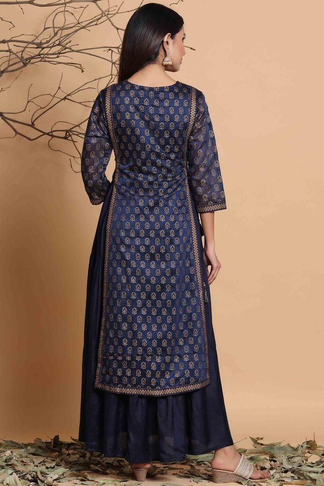 JUNIPER -  Navy Ethnic Dresses - Main