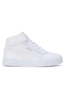 All white high clearance top pumas