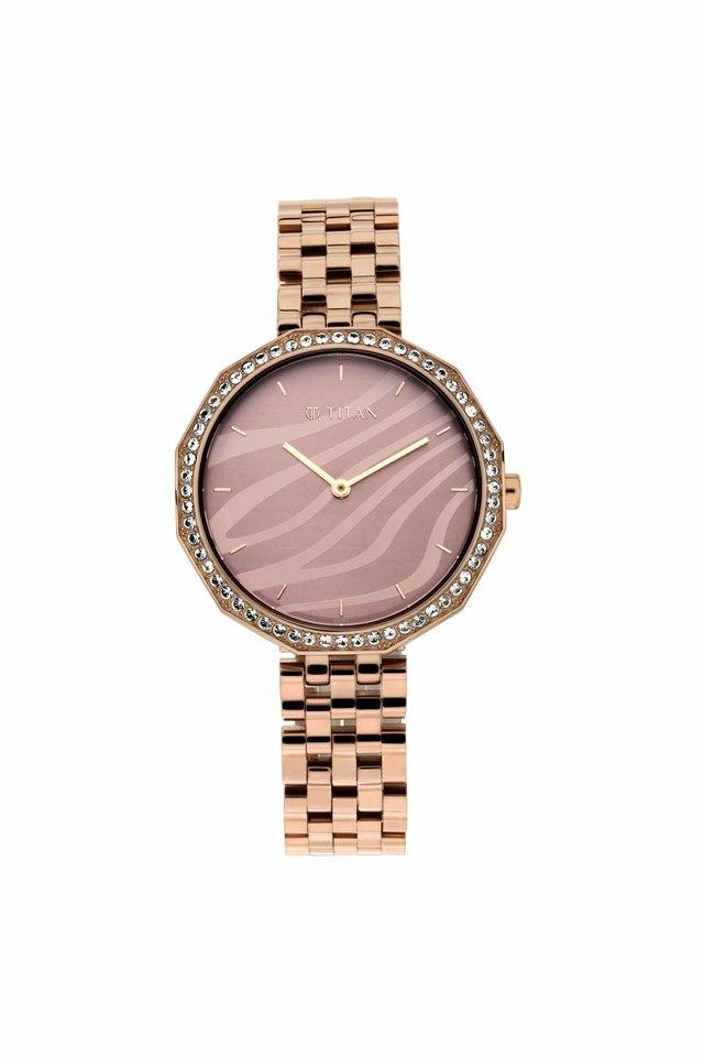 Titan metal asymmetrical women's on sale watch