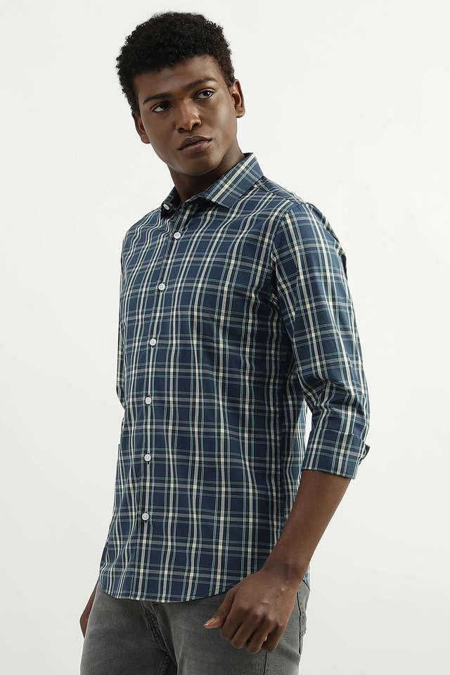 United colors of benetton men's hot sale checkered slim fit casual shirt