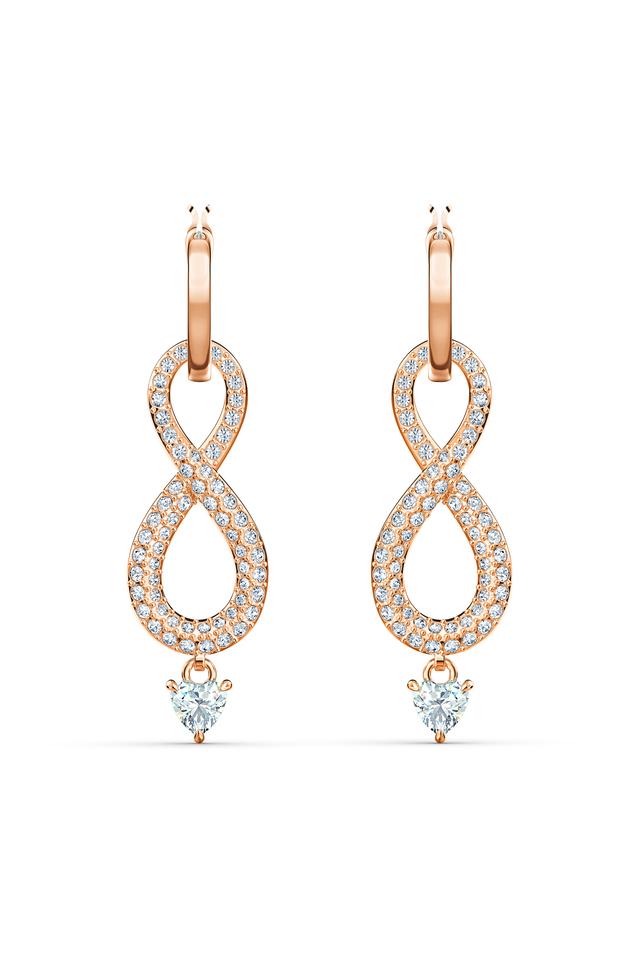 Rose gold infinity deals earrings