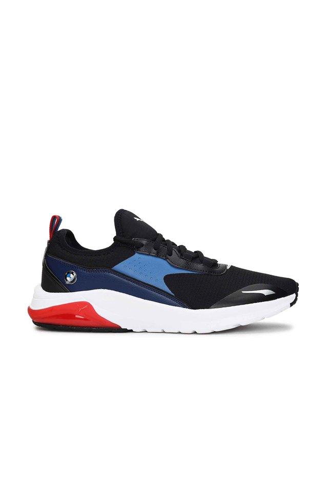 Puma black hot sale blue shoes