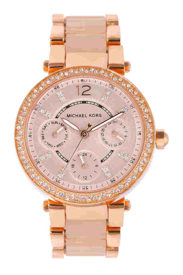 Buy MICHAEL KORS Womens Mini Parker Rose Gold Dial Stainless Steel Analogue Watch MK6110 Shoppers Stop