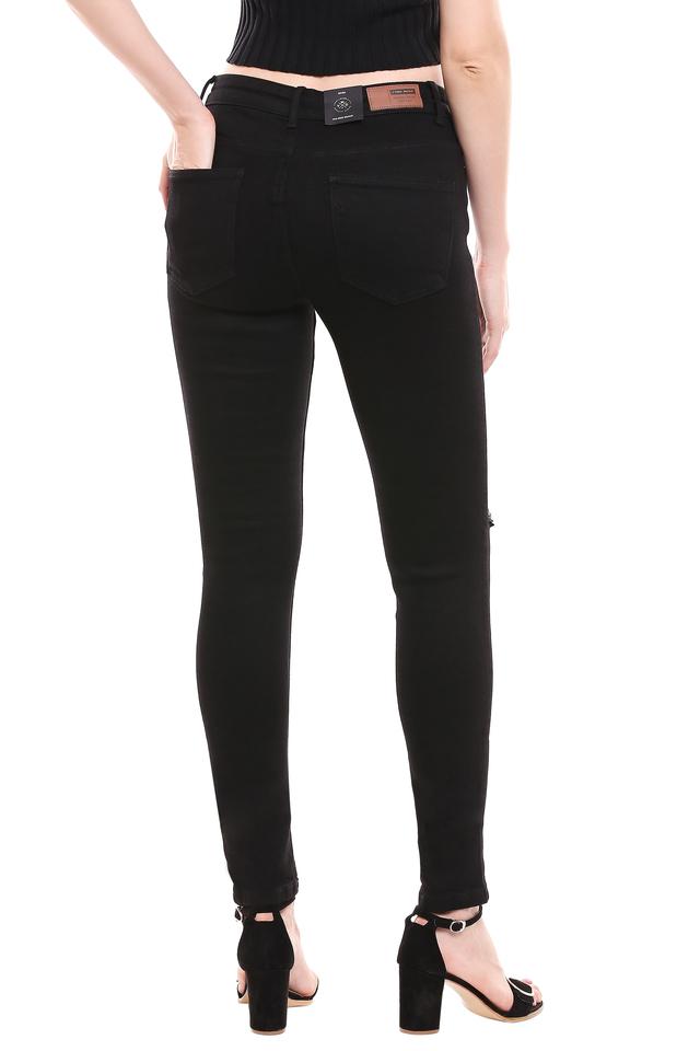 Womens Skinny Fit Coated Jeans