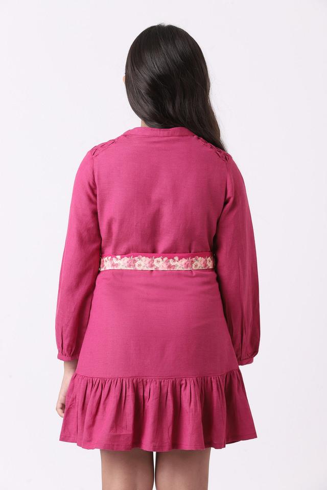 Girls magenta cheap dress