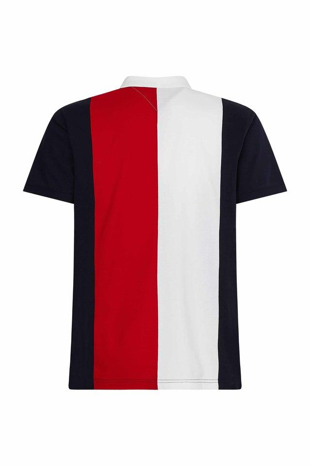 Tommy hilfiger red and online white t shirt