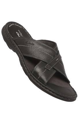 CLARKS - Black Mix Flip Flops - 2