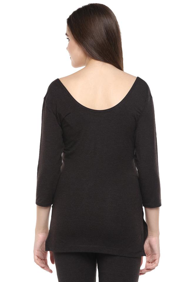 Buy JOCKEY Women's Round Neck Solid Thermal T-Shirt