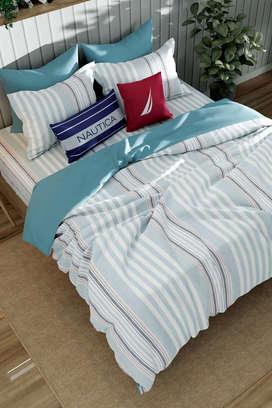 Buy NAUTICA Blue 100% Premium Cotton Fabric Double Comforter