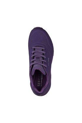 Buy SKECHERS Purple Leather Lace Up Womens Casual Shoes