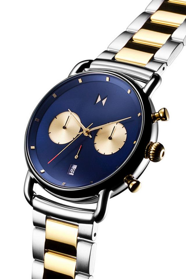 Buy MVMT Blacktop Ii Blue Dial Stainless Steel Chronograph Watch for Men 28000272 D Shoppers Stop