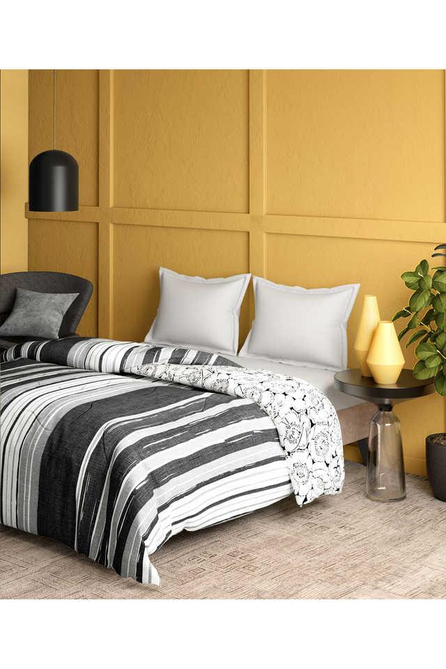 Buy PORTICO Printed 80 GSM Black Color Double Size Comforter Shoppers