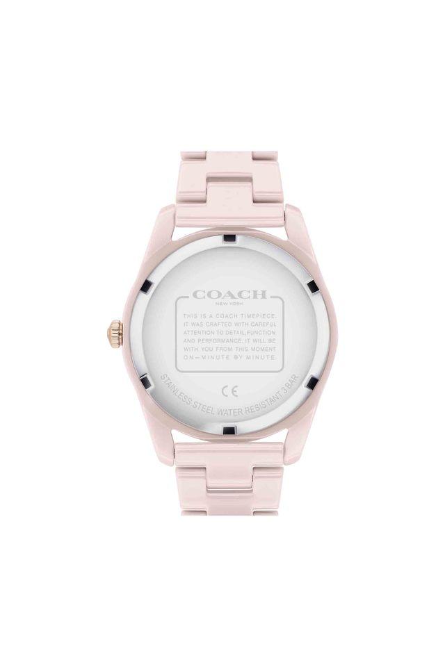 Buy COACH Womens 36 mm Greyson Blush Dial Ceramic Watch | Shoppers Stop